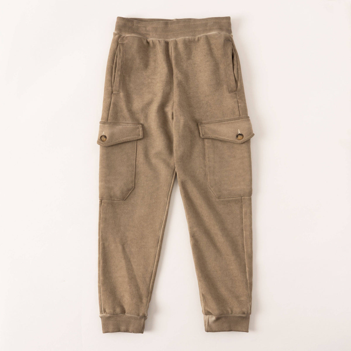 Boys’ Garment-Dyed Cargo Fleece Joggers
