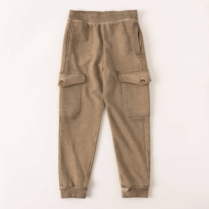 Boys’ Garment-Dyed Cargo Fleece Joggers