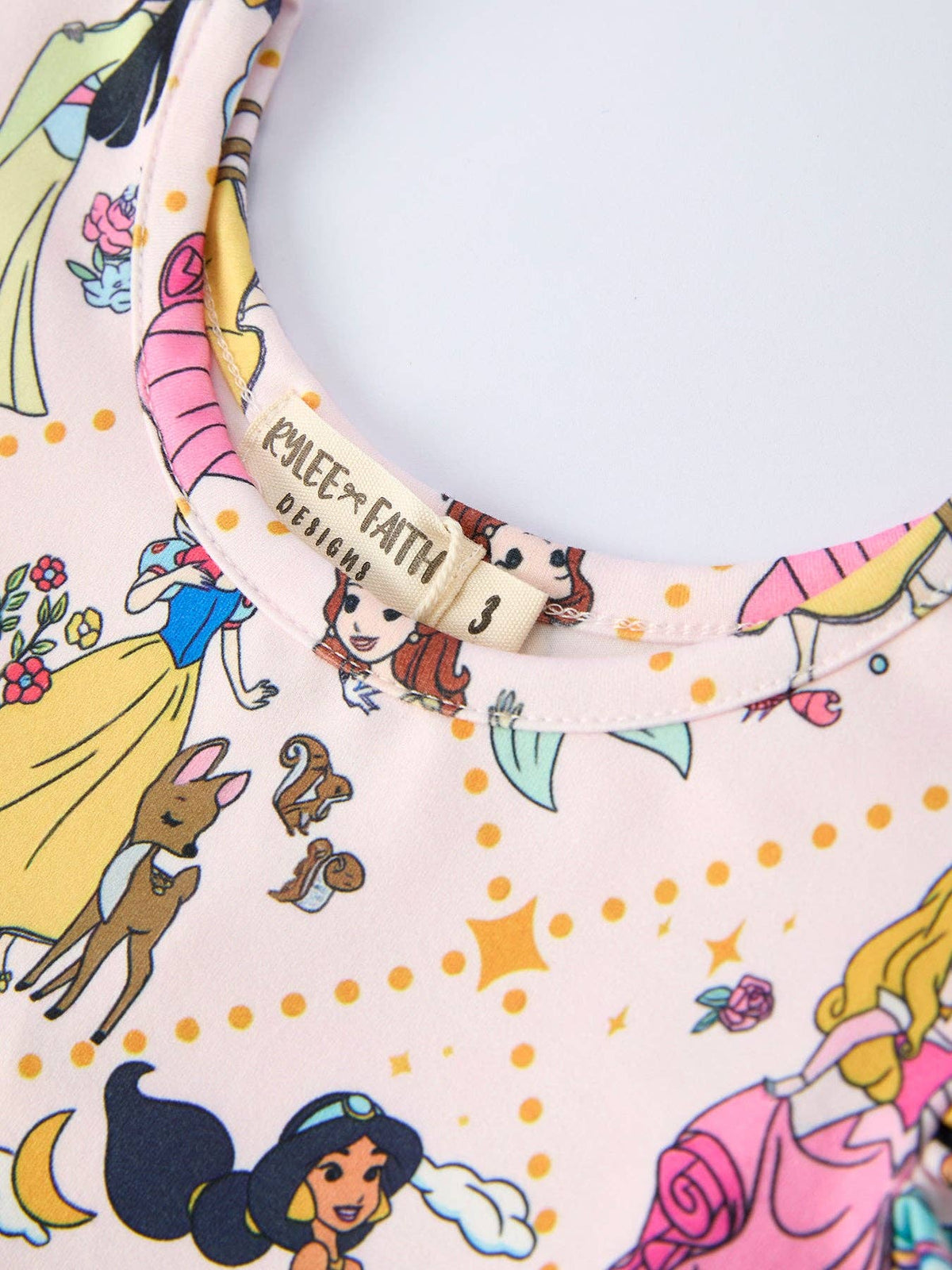 Summer Pattern Ruffle Sleeve Girls Dress
