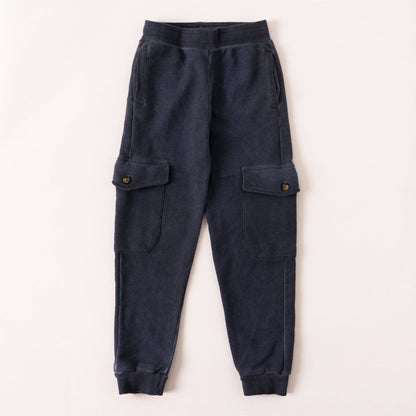 Boys’ Garment-Dyed Cargo Fleece Joggers