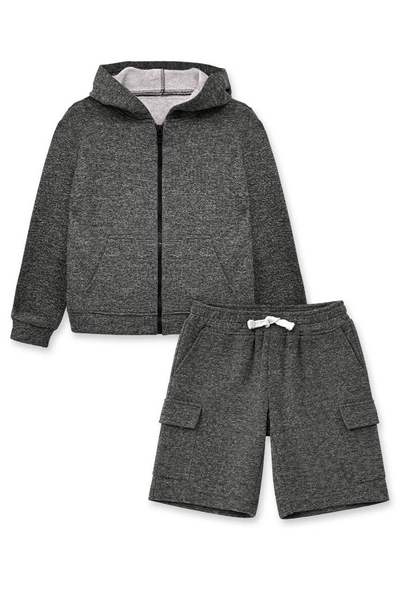 Boys' Hoodie & Cargo Shorts Set