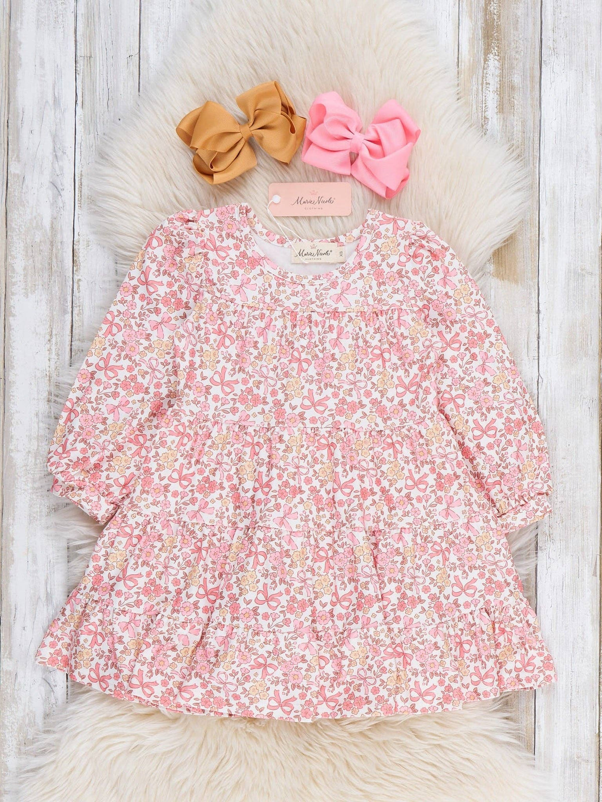 Soft Floral Ruffle Dress