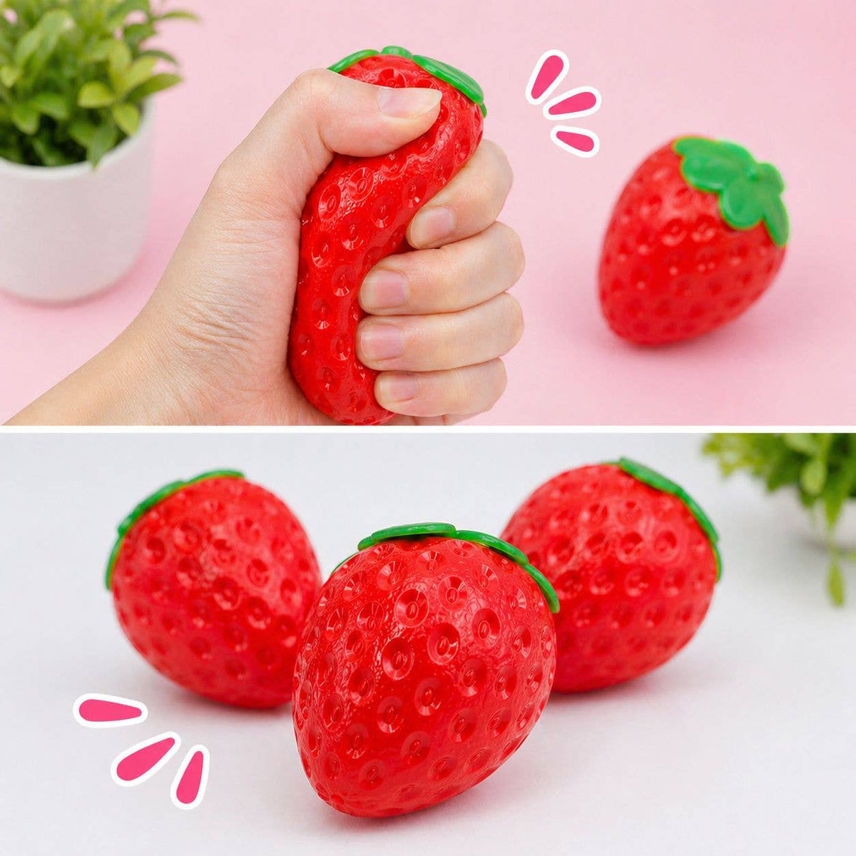 Viral Strawberry Squishy – Soft & Stretchy Stress Toy