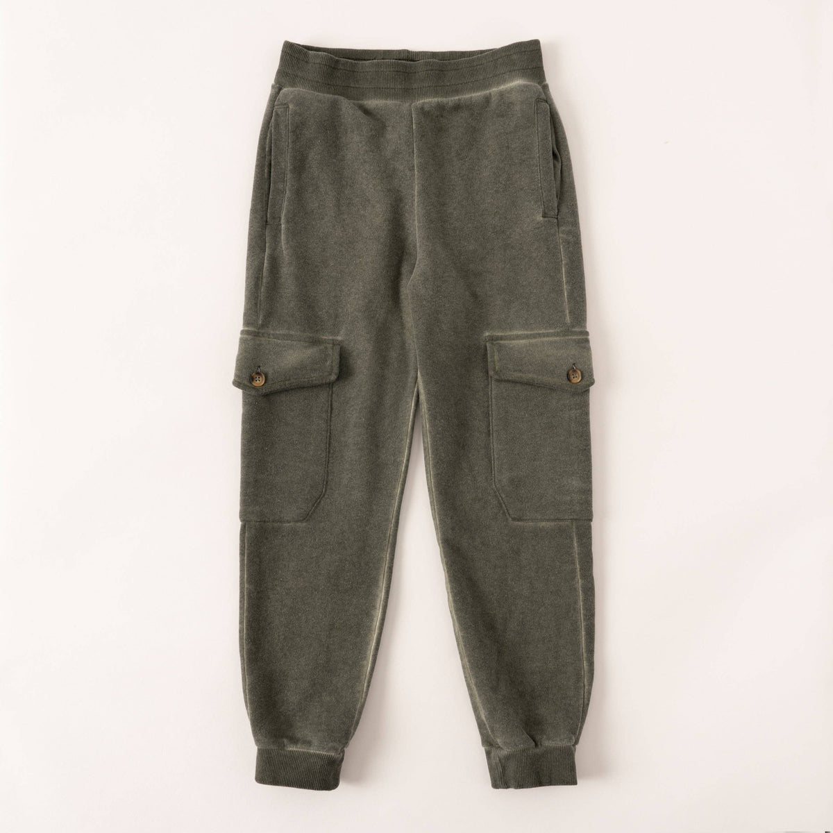 Boys’ Garment-Dyed Cargo Fleece Joggers