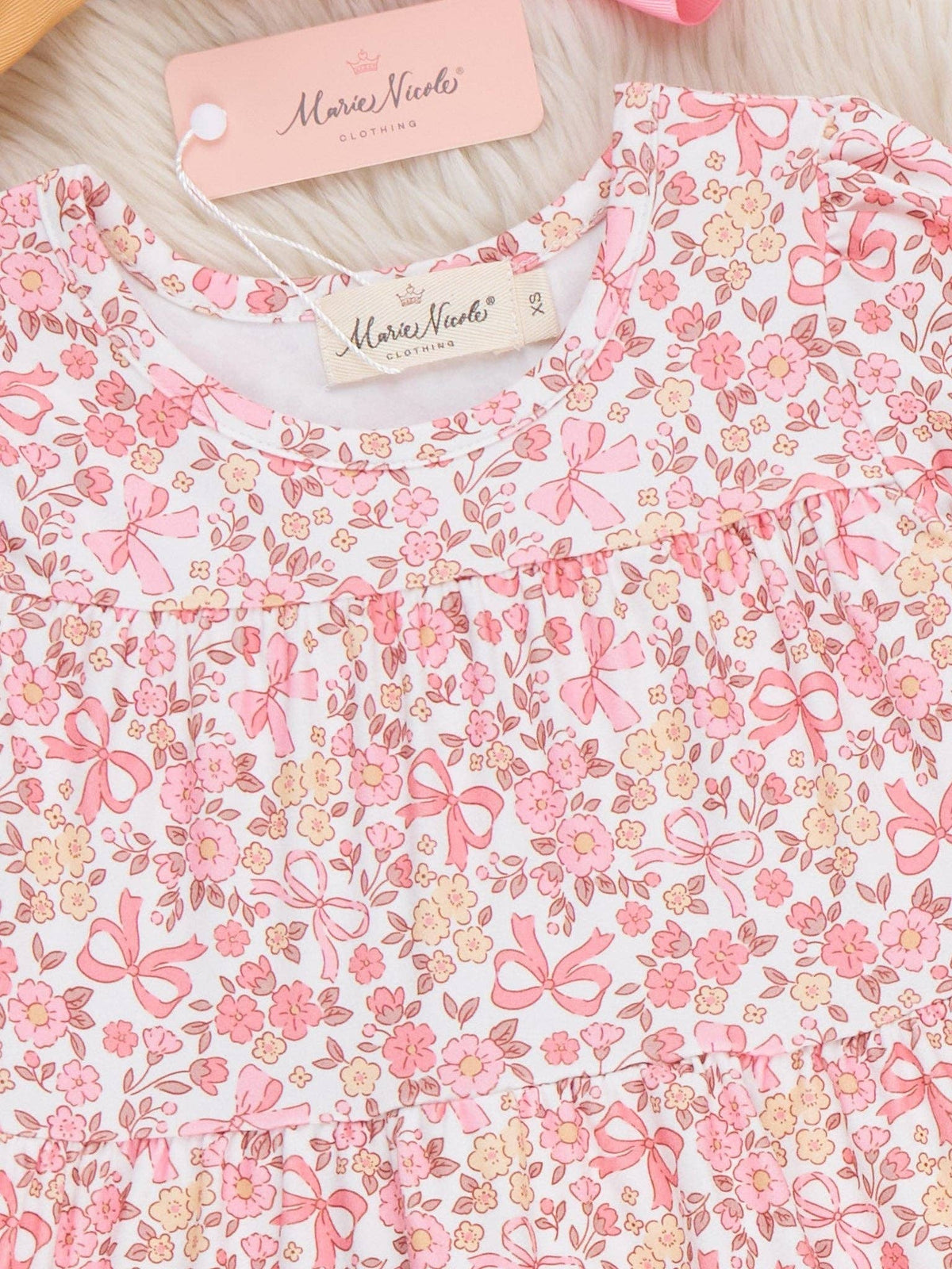 Soft Floral Ruffle Dress