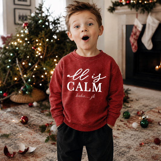 All is Calm | Kids Christmas Sweatshirt