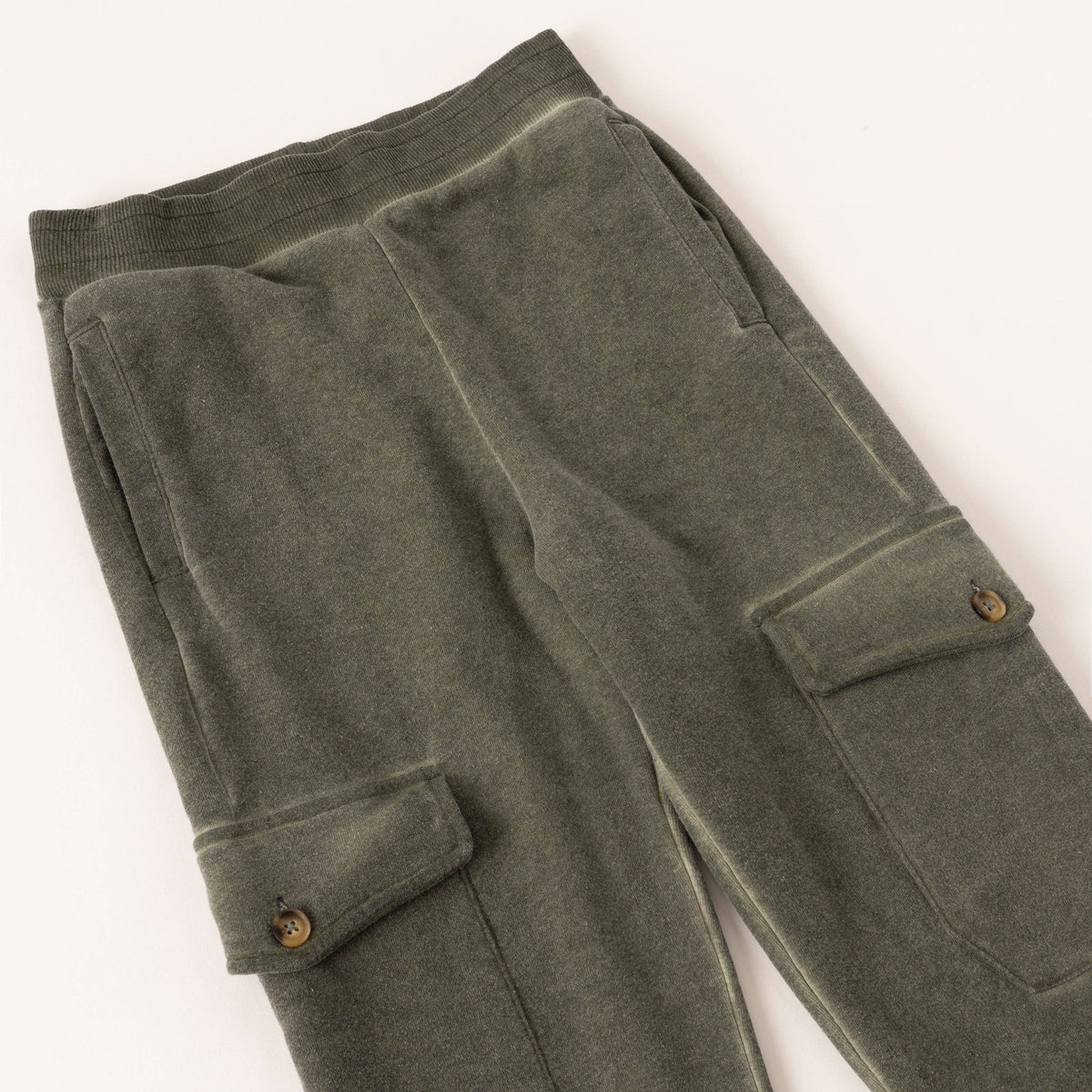 Boys’ Garment-Dyed Cargo Fleece Joggers