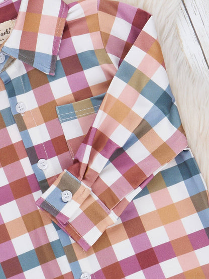 Cranberry Vintage Plaid Button Up Shirt