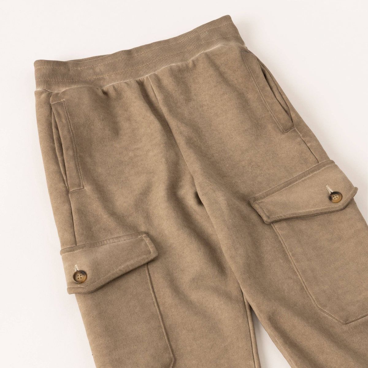 Boys’ Garment-Dyed Cargo Fleece Joggers