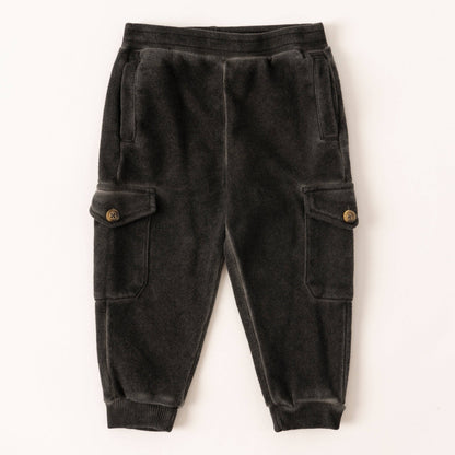 Boys’ Garment-Dyed Cargo Fleece Joggers