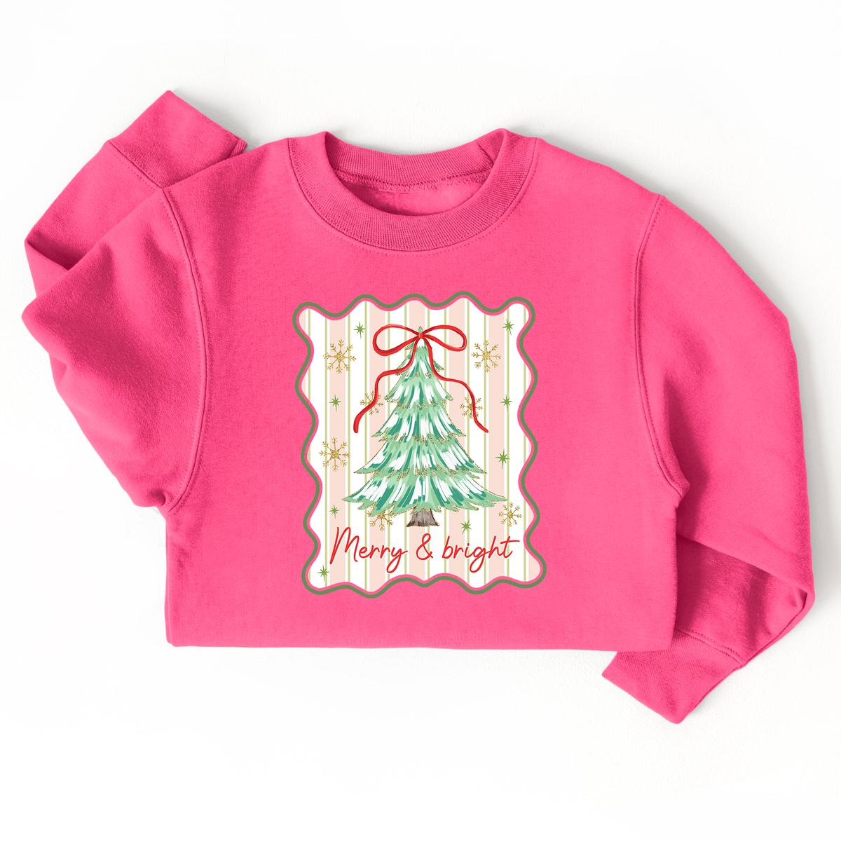 Merry & Bright | Girls Christmas Sweatshirt