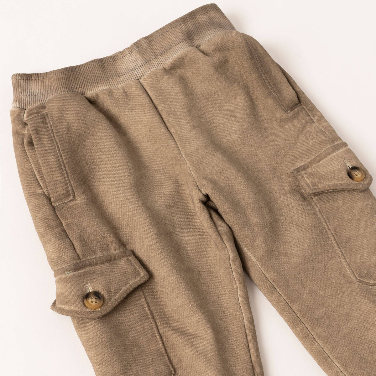 Boys’ Garment-Dyed Cargo Fleece Joggers