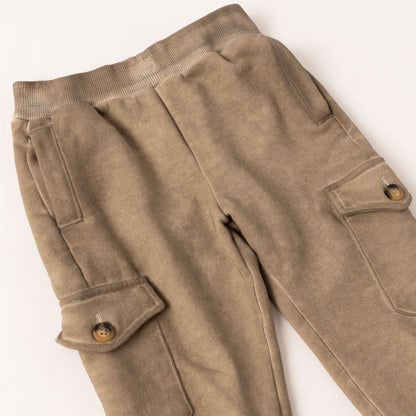 Boys’ Garment-Dyed Cargo Fleece Joggers