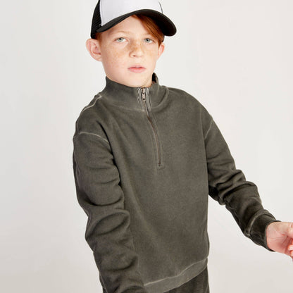 Boys’ Garment-Dyed Half-Zip Sweatshirt
