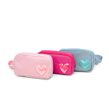Sequin Heart Crossbody Sling Bag for Kids