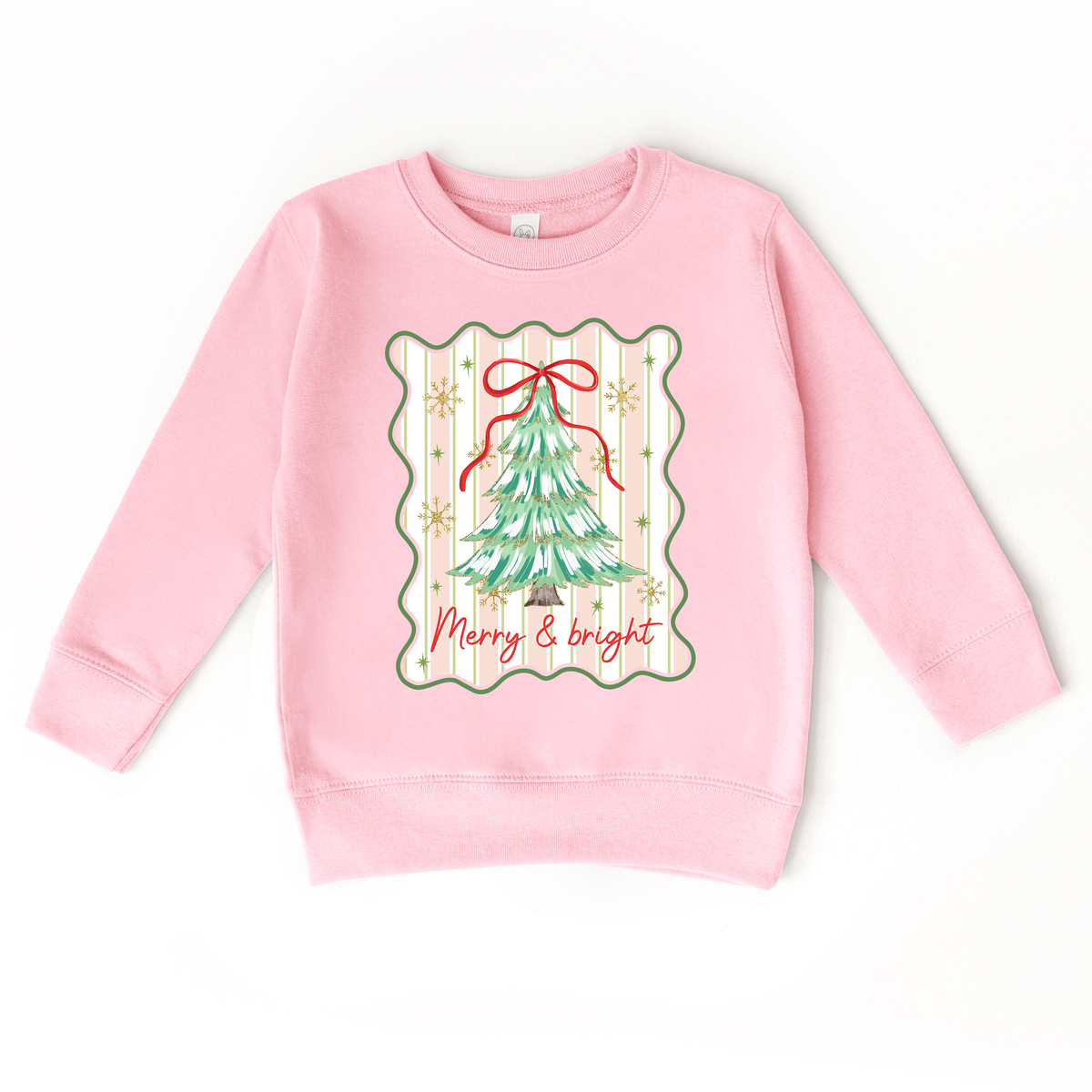 Merry & Bright | Girls Christmas Sweatshirt