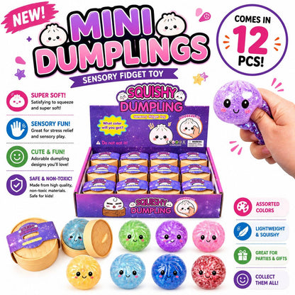 Mini Dumplings – Cute Sensory Squishies (Glitter Edition)