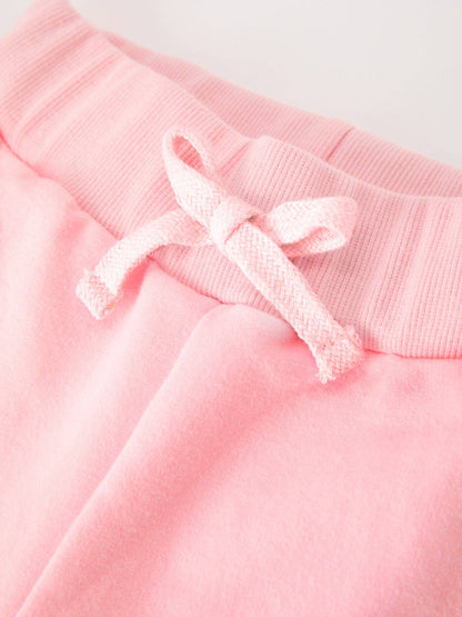 Christmas Tree Appliqué Girls Pink Sweatshirt And Pants Set