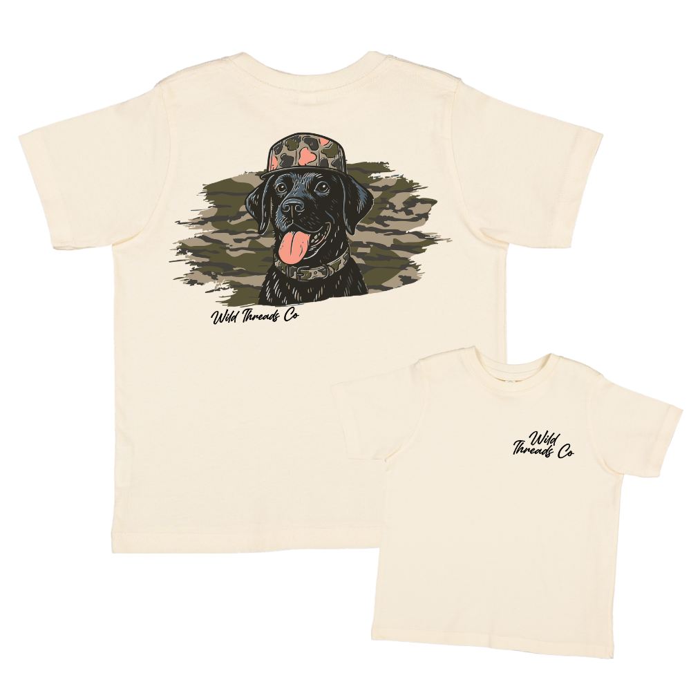 Boys’ Black Lab Camo Hat Graphic Tee