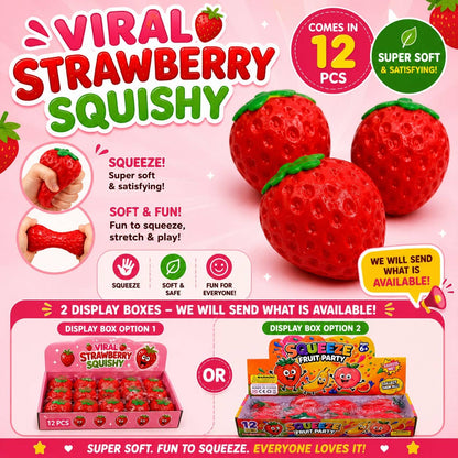 Viral Strawberry Squishy – Soft & Stretchy Stress Toy