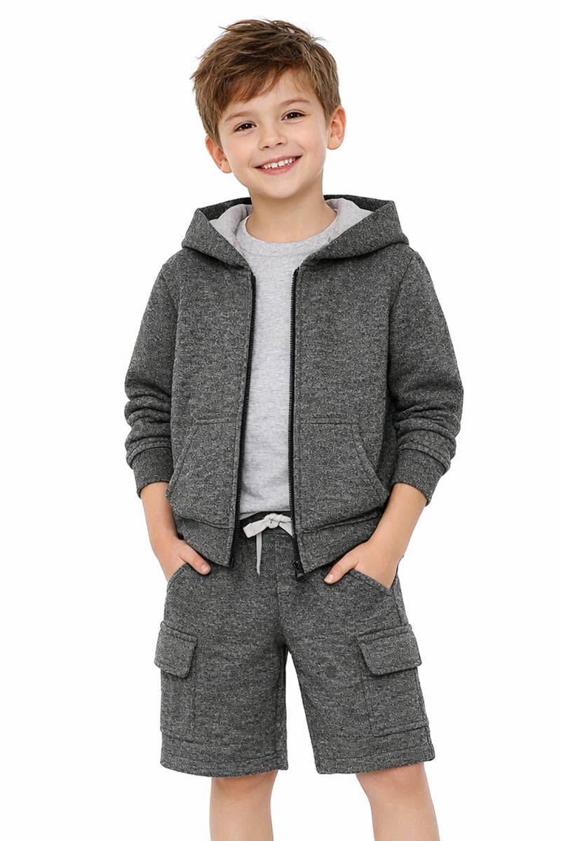 Boys' Hoodie & Cargo Shorts Set