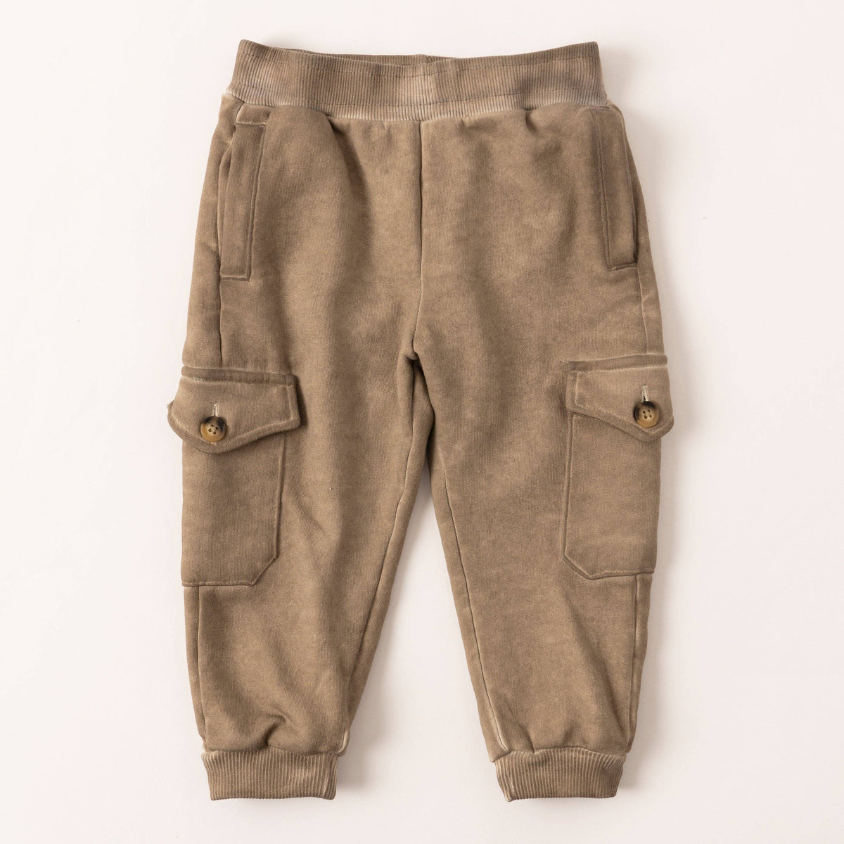 Boys’ Garment-Dyed Cargo Fleece Joggers