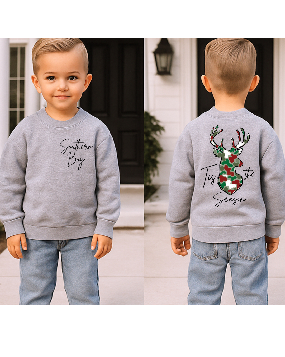 Tis The Season Boys Christmas Sweatshirt
