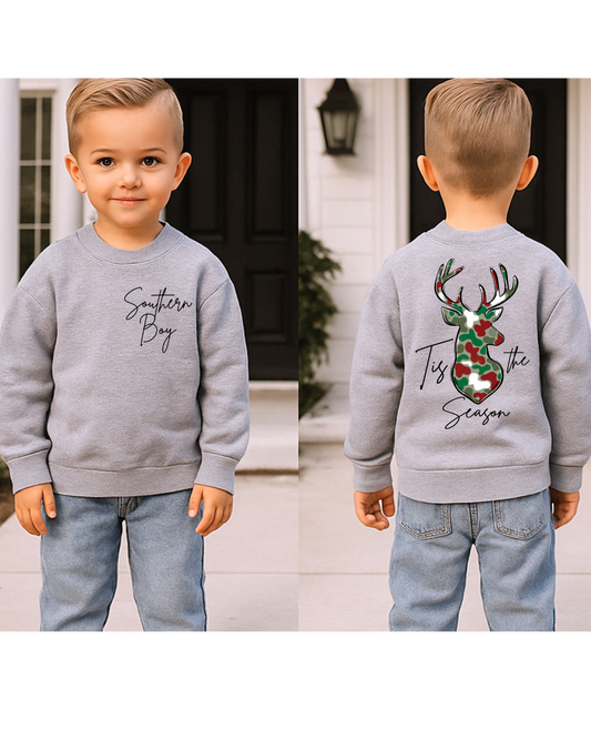 Tis The Season Boys Christmas Sweatshirt