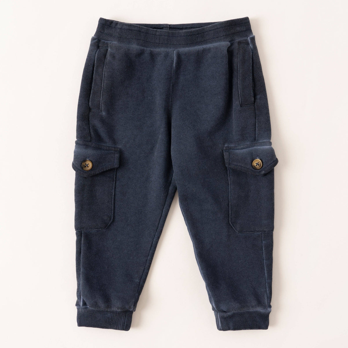 Boys’ Garment-Dyed Cargo Fleece Joggers