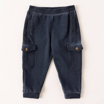 Boys’ Garment-Dyed Cargo Fleece Joggers