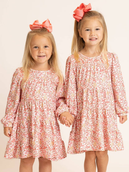 Soft Floral Ruffle Dress