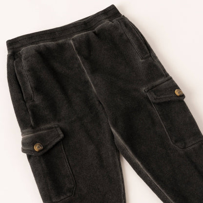 Boys’ Garment-Dyed Cargo Fleece Joggers