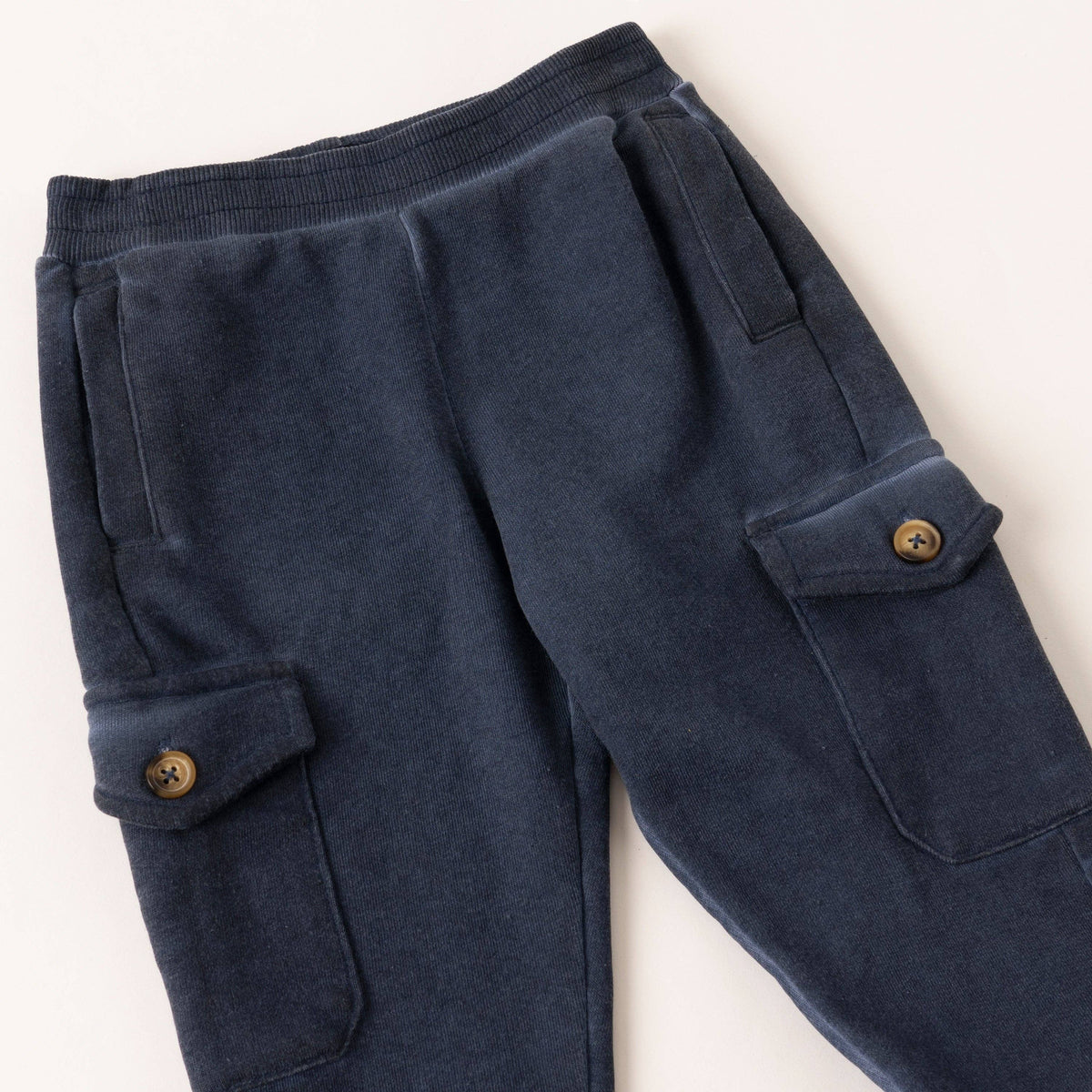 Boys’ Garment-Dyed Cargo Fleece Joggers